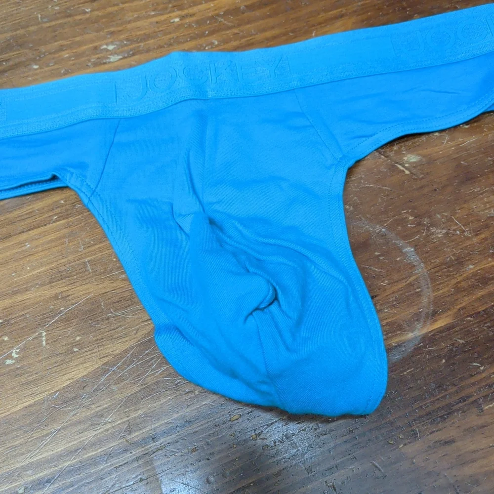 Jockey Essentials 4-Pack Cotton Stretch Men's Thong - Size Large